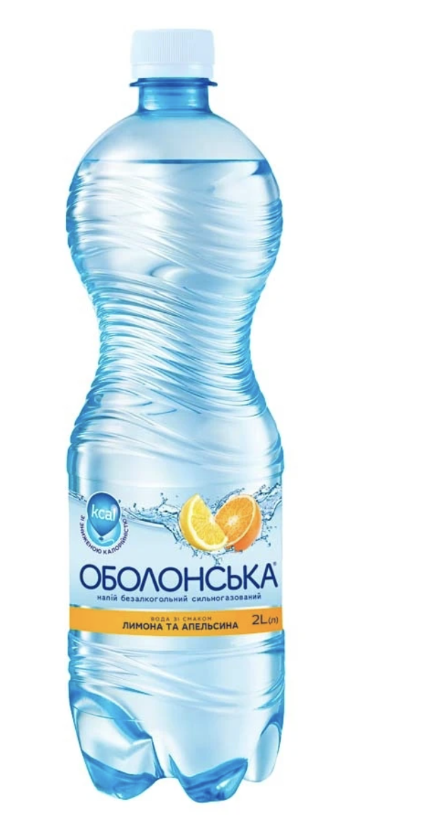 Вода Оболонь Оболонська зі смаком лимона та апельсина 2л ПЕТ